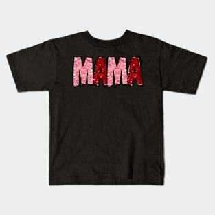 Retro Groovy Mama is My Valentine Cute Heart Boys Girls Kids Kids T-Shirt